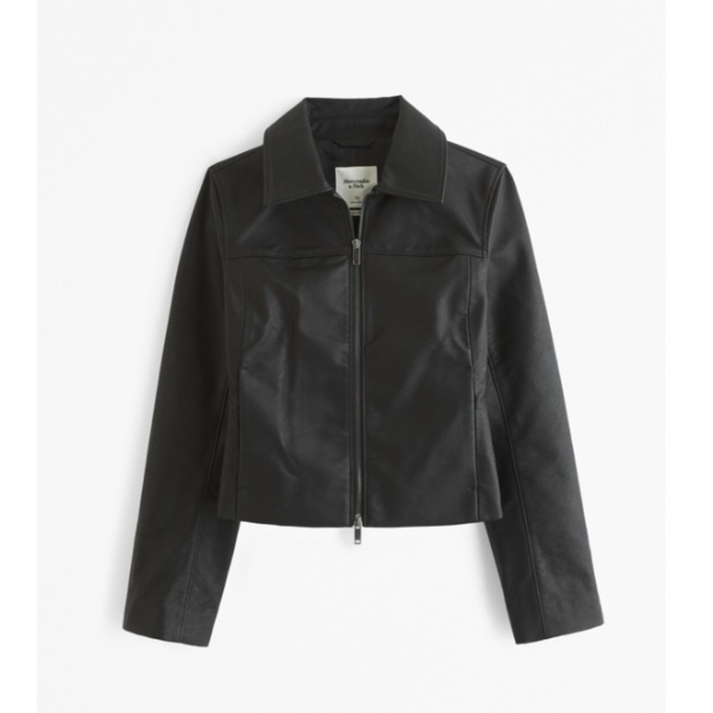 Abercrombie vegan leather jacket